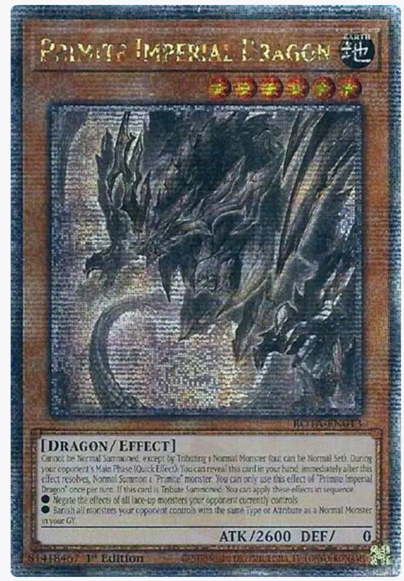 【受注発送】EU版　原石竜インペリアル・ドラゴン　Primite Imperial Dragon(Quarter Century Secret Rare)