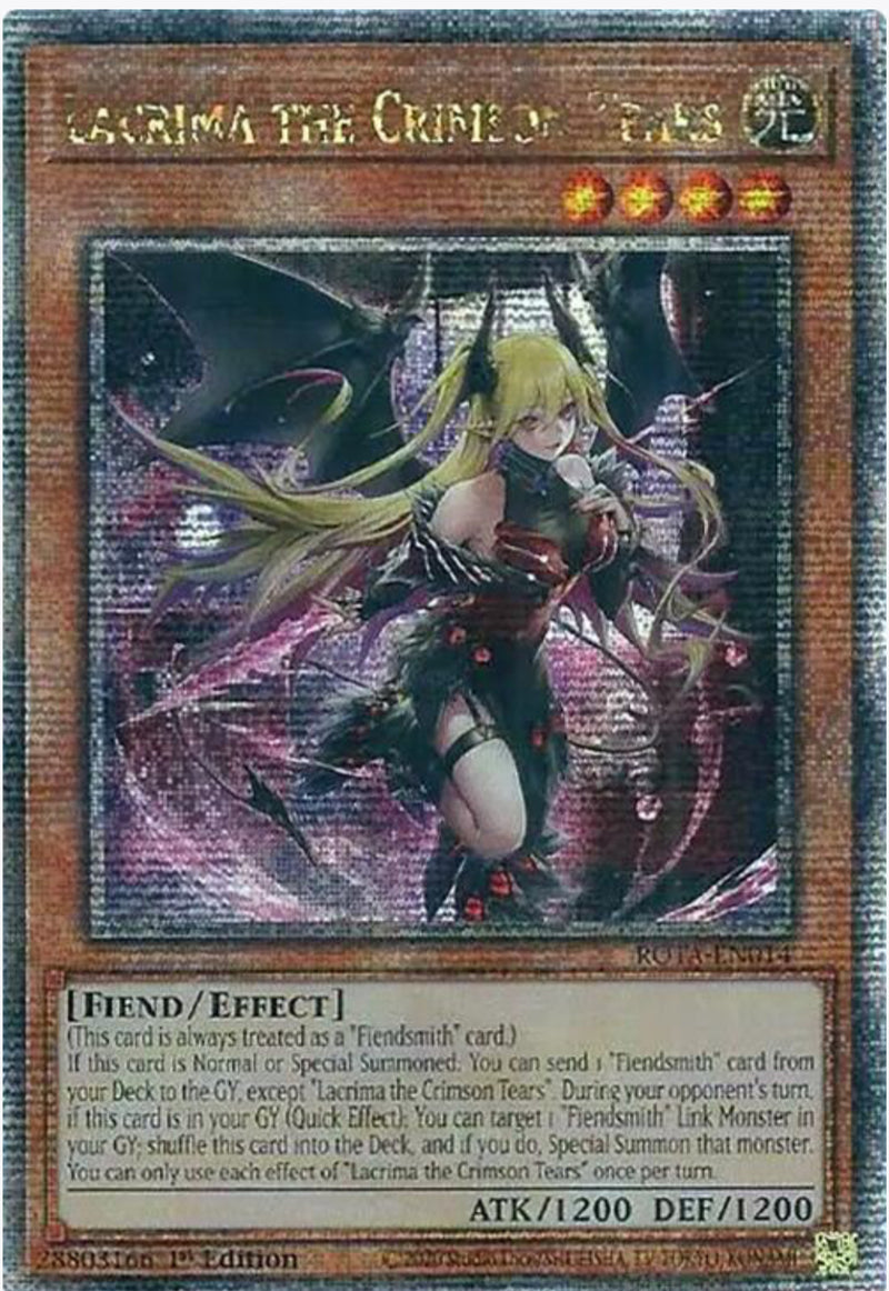 【受注発送】EU版　紅涙の魔ラクリモーサ　Lacrima the Crimson Tears(Quarter Century Secret Rare)