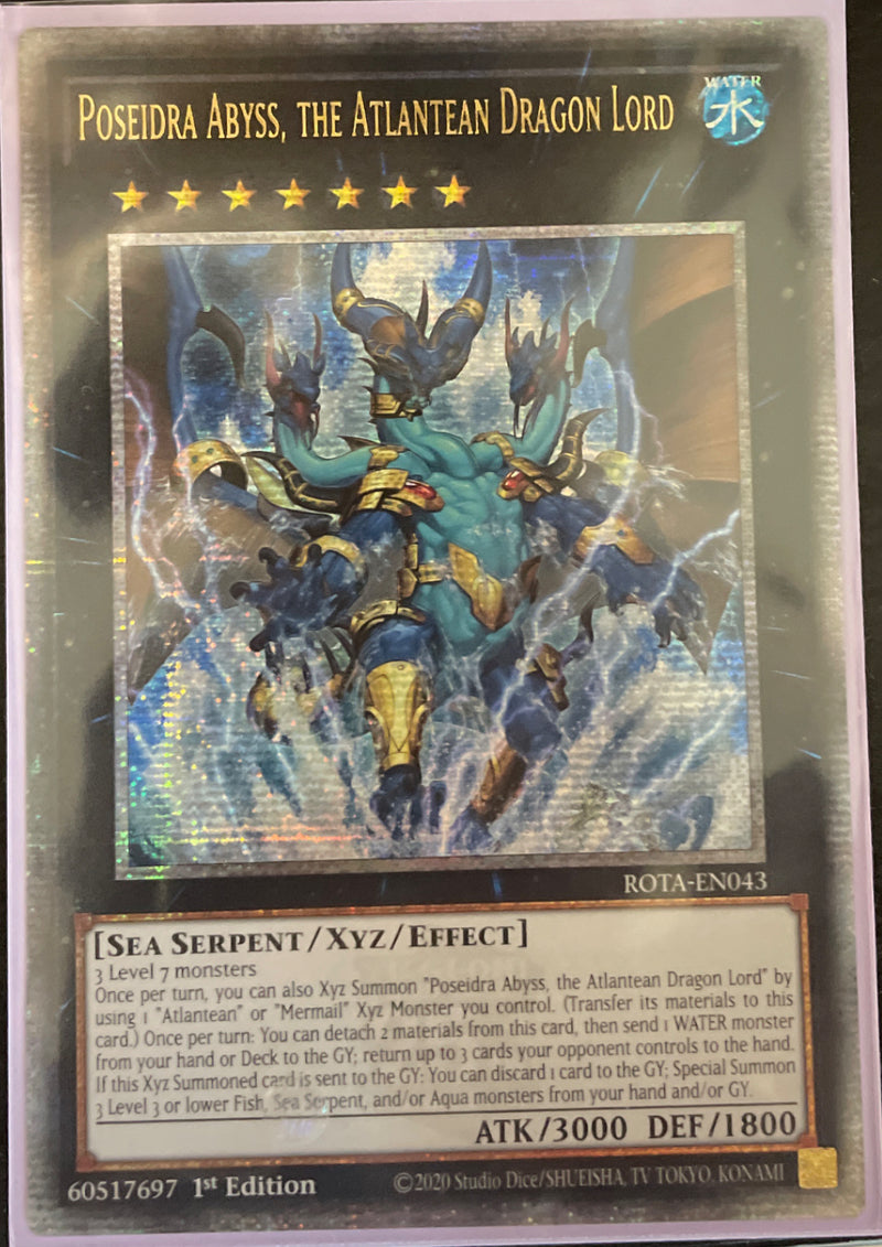 【受注発送】EU版　海皇龍神 ポセイドラ・アビス Poseidra Abyss, the Atlantean Dragon Lord(Quarter Century Secret Rare)