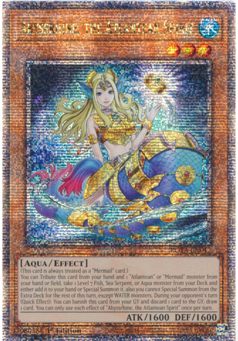 【受注発送】EU版　海皇精 アビスラインAbyssrhine, the Atlantean Spirit(Quarter Century Secret Rare)