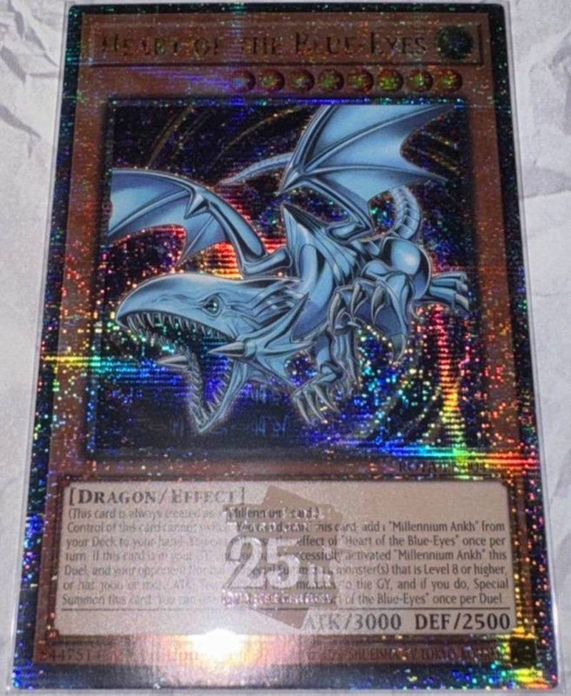 【受注発送】EU版　心宿りし青眼竜　Heart of the Blue-Eyes(Quarter Century Secret Rare)