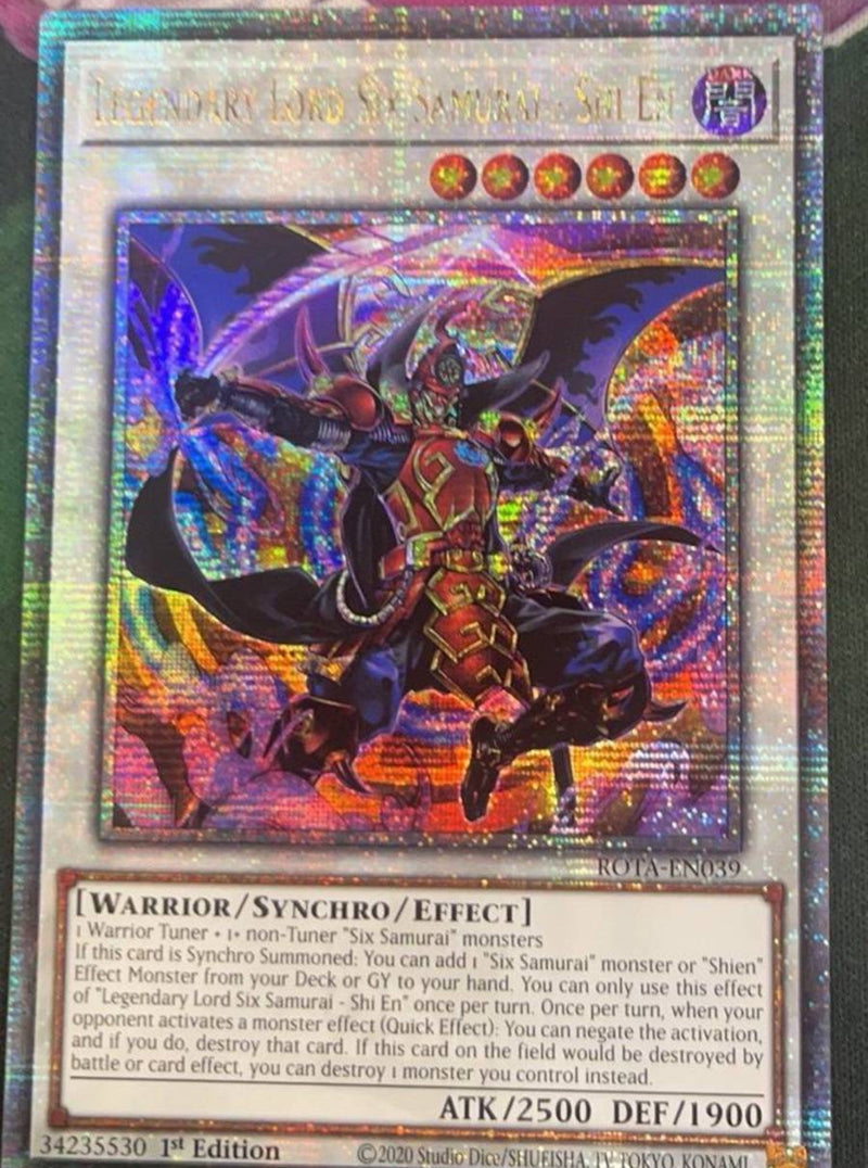 【受注発送】EU版　真魔六武衆－シエンLegendary Lord Six Samurai - Shi En(Quarter Century Secret Rare)